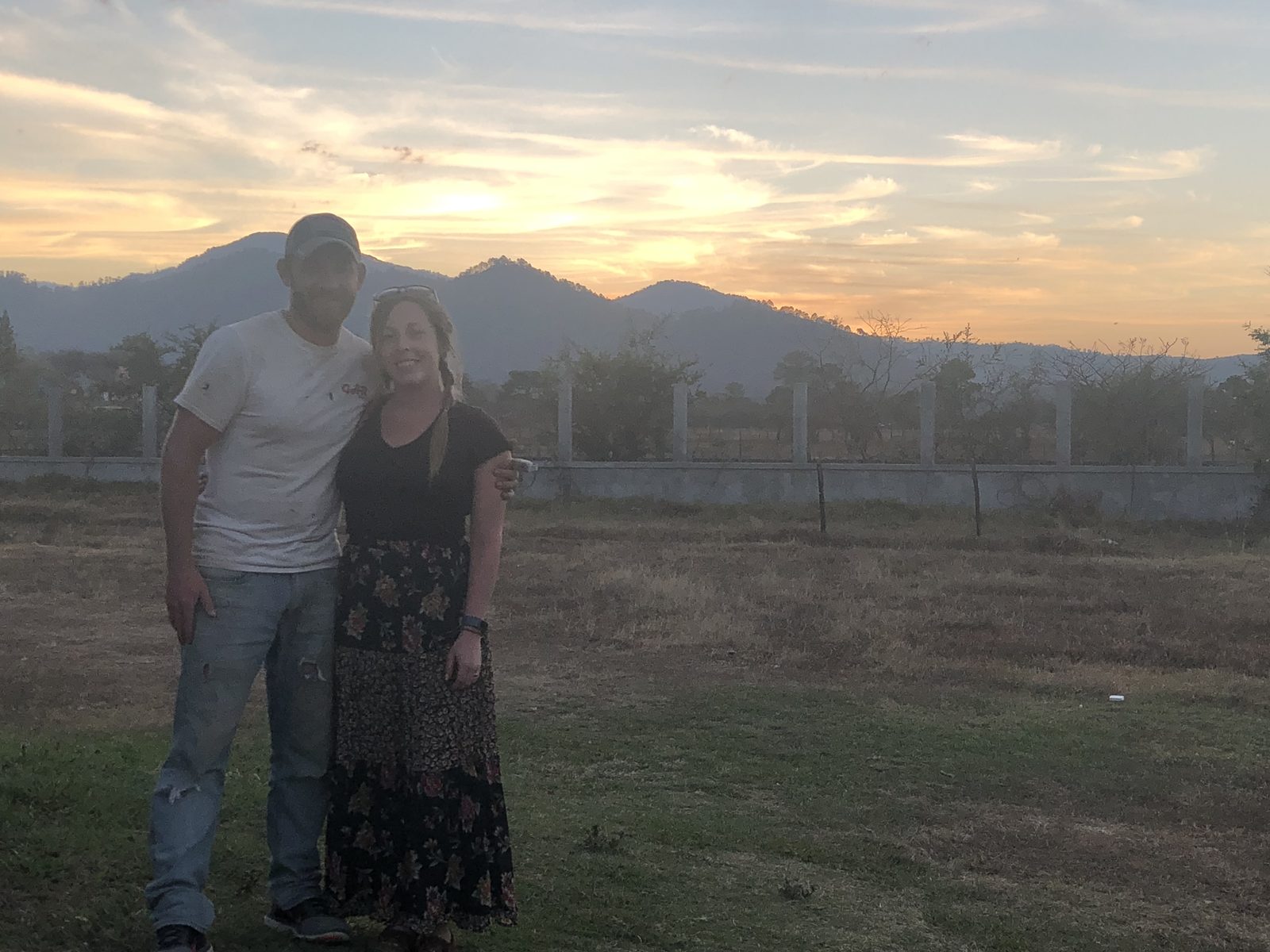 Tim and Nicci Grotefendt at sunset in the Guatemalan highlands during a visit to Adonai International Ministries